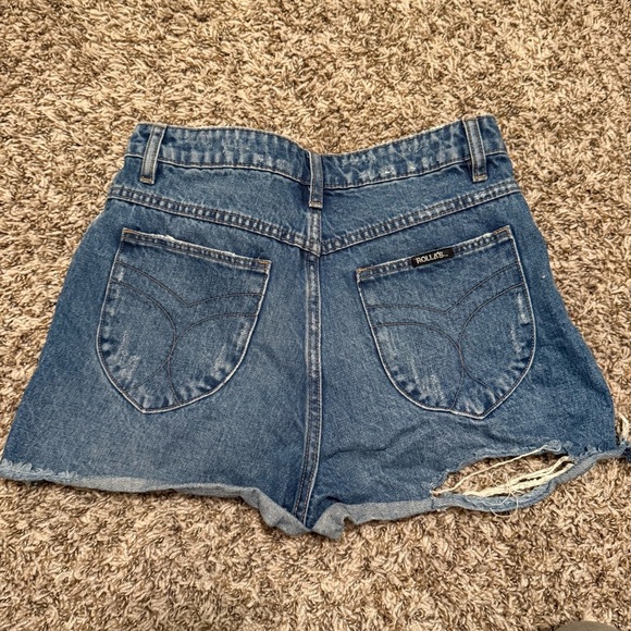 ROLLA'S Blue Jean Shorts Classic Cut-Off Style - Picture 3 of 6
